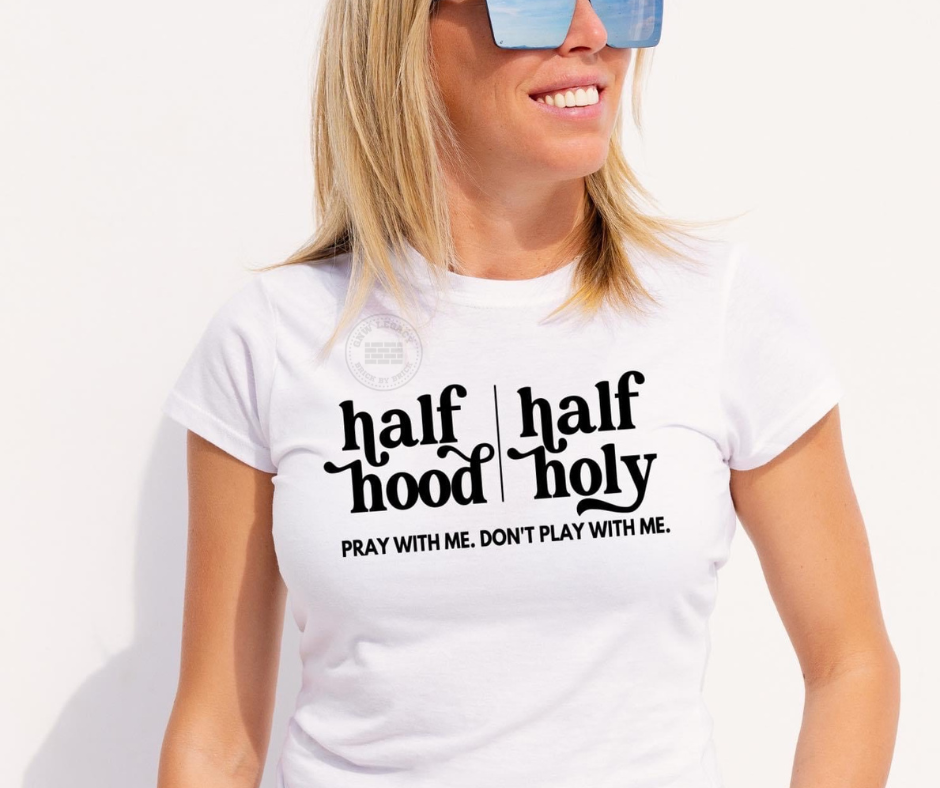 Half Hood Half Holy, Women's T-Shirt