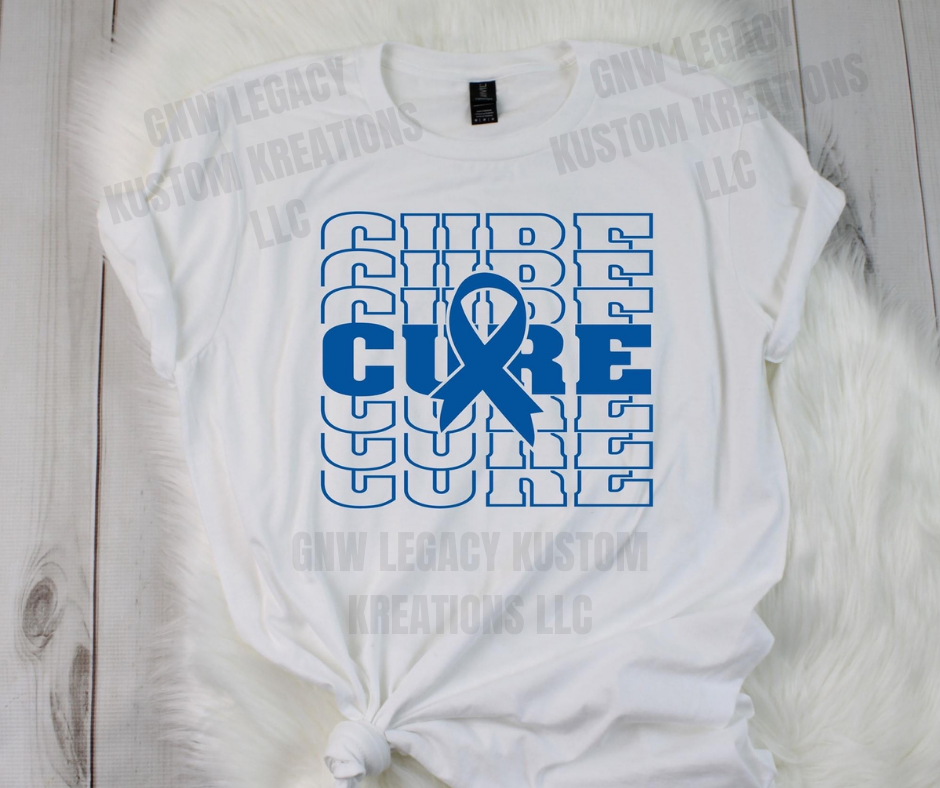 Blue Cure Ribbon, Women's T-Shirt