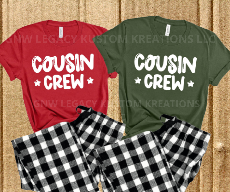 Cousin Crew (White Print), Family T-Shirt