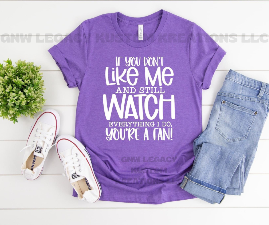 If You Don't Like Me & Still Watch Everything I Do Your A Fan, Women's T-Shirt